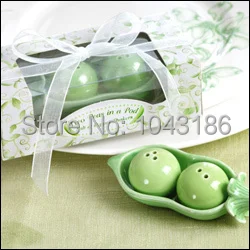 Wedding favor gift and giveaways for guest --Two Peas in a Pod Ceramic Salt and Pepper Shakers Wedding Souvenirs 100sets=200pcs
Wedding favor gift and giveaways for guest --Two Peas in a Pod Ceramic Salt and Pepper Shakers Wedding Souvenirs 100sets=200pcs