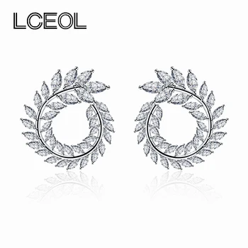 LCEOL Fashion Luxury Jewelry White Gold Color Twig Ear Stud Micro AAA Zircon Full Setting Round Branch Stud Earrings for women
LCEOL Fashion Luxury Jewelry White Gold Color Twig Ear Stud Micro AAA Zircon Full Setting Round Branch Stud Earrings for women