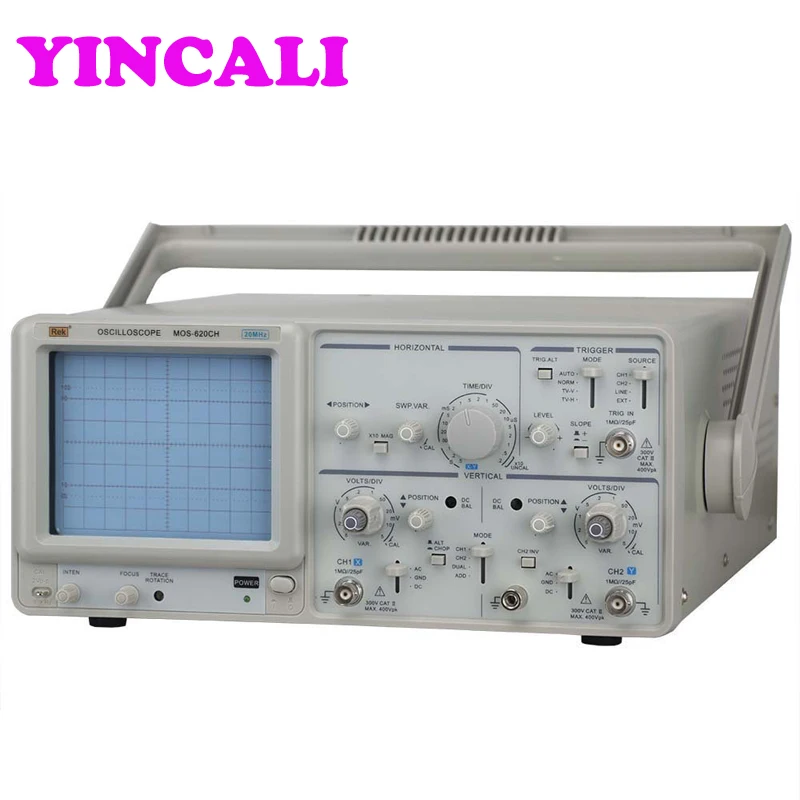 High stability Analog Oscilloscope MOS-620CH Dual Trace Oscilloscope,The Maximum Sensitivity is 1mV/div
High stability Analog Oscilloscope MOS-620CH Dual Trace Oscilloscope,The Maximum Sensitivity is 1mV/div