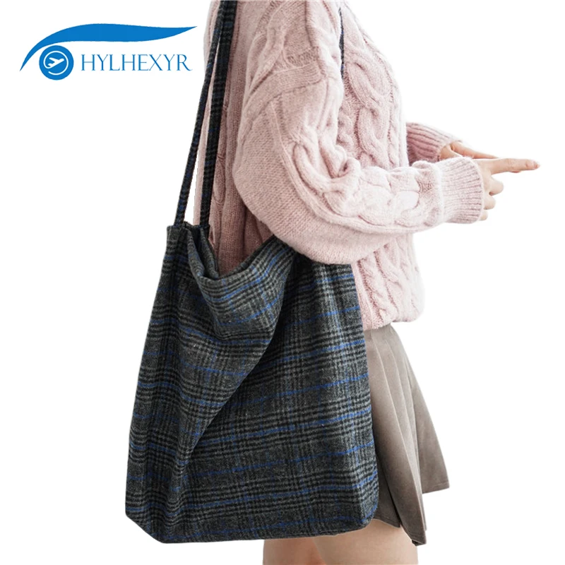 Hylhexyr Plaid Shoulder Bag Women Casual Tote Woollen Cloth Shopping Bags Canvas Female Work Travel Handbag Ladies Hand Bags
Hylhexyr Plaid Shoulder Bag Women Casual Tote Woollen Cloth Shopping Bags Canvas Female Work Travel Handbag Ladies Hand Bags