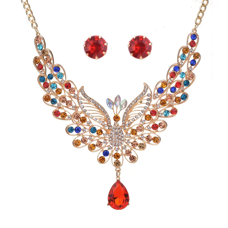 Europe and the United States retro court colorful drills Peacock Necklace Fashion hot Drop Pendant Necklace
Europe and the United States retro court colorful drills Peacock Necklace Fashion hot Drop Pendant Necklace