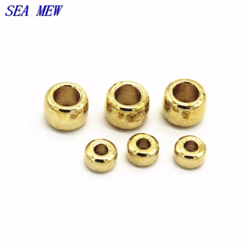 SEA MEW 100 PCS 5mm 6mm 7mm 8mm 10mm Metal Raw Brass Round Flat Spacer Beads DIY Hole Beads For Jewelry Making
SEA MEW 100 PCS 5mm 6mm 7mm 8mm 10mm Metal Raw Brass Round Flat Spacer Beads DIY Hole Beads For Jewelry Making