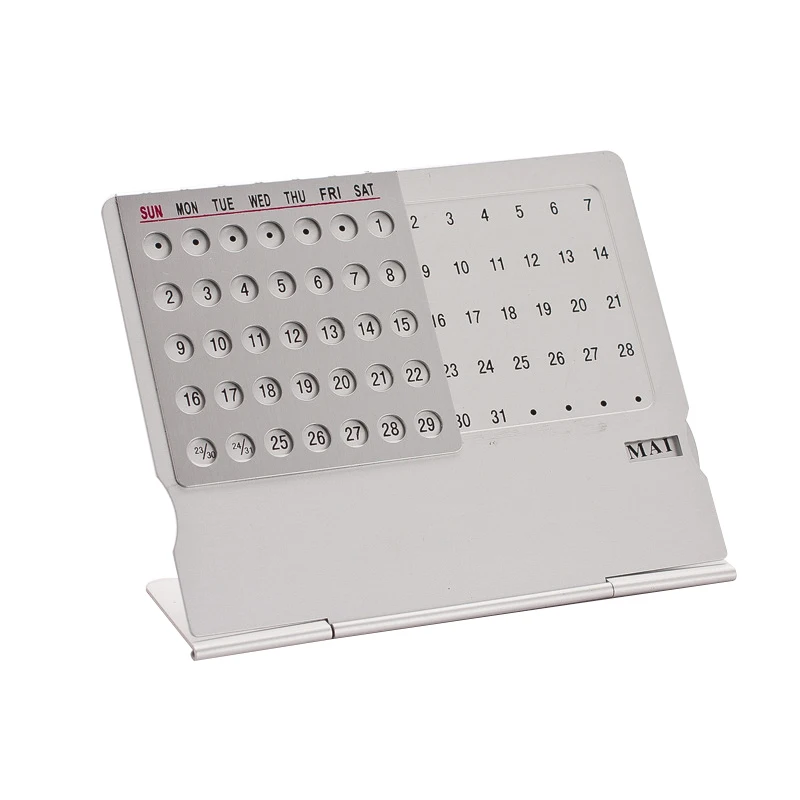 1 Pc Creative Mini Ultra-thin Metal Desktop Calendar Super Perpetual Unique 100 Years English Calendars
1 Pc Creative Mini Ultra-thin Metal Desktop Calendar Super Perpetual Unique 100 Years English Calendars