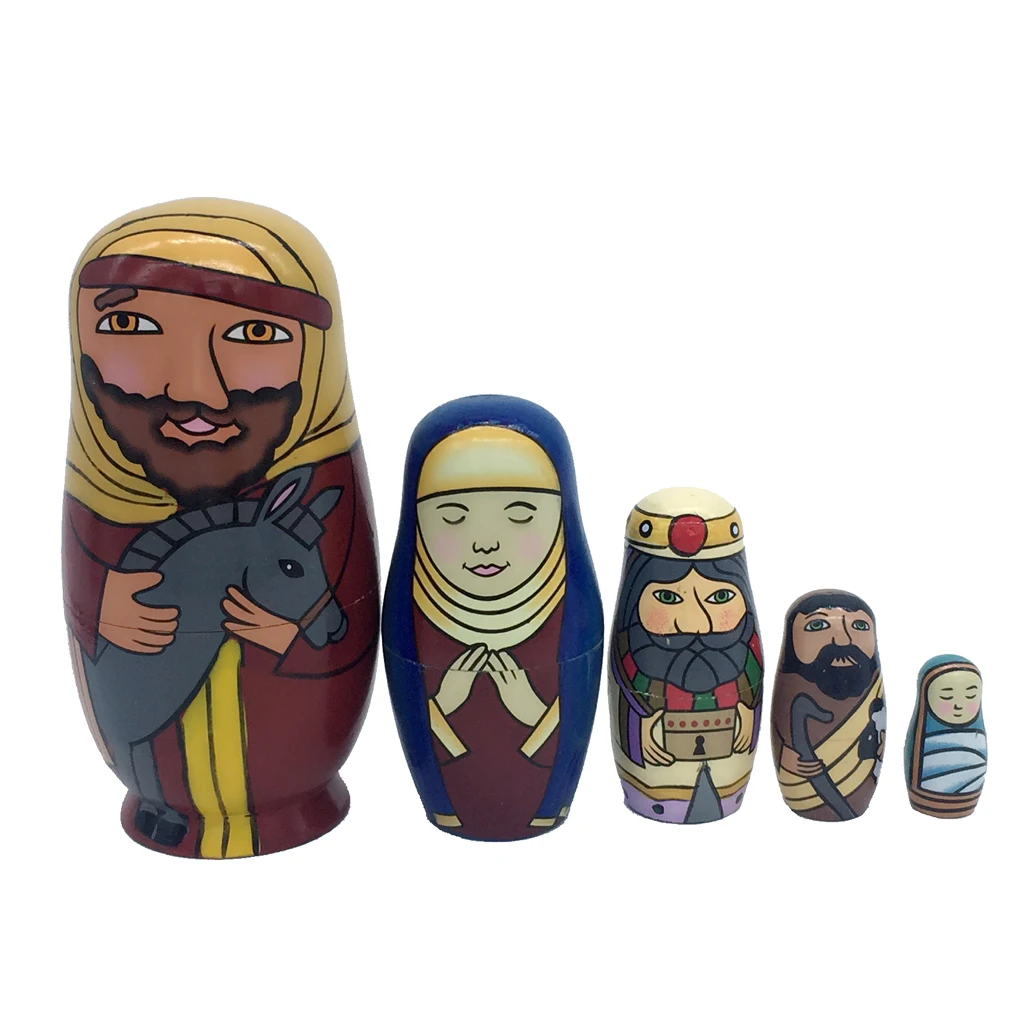 5 PCS Hand Painted Wooden Russian Nesting Dolls Babushka Matryoshka Toy Kids Great Gift Home Offfice Desk Decoratoion
5 PCS Hand Painted Wooden Russian Nesting Dolls Babushka Matryoshka Toy Kids Great Gift Home Offfice Desk Decoratoion