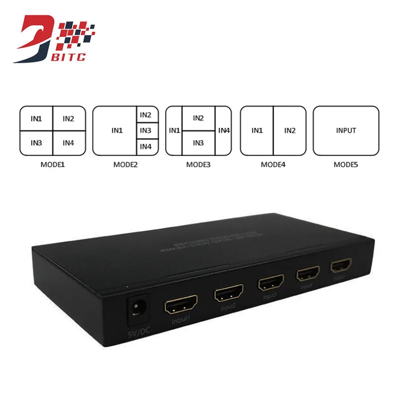 SZBITC 1080P HDMI 4x1 Quad Multi-Viewer With Seamless Switcher 4 In 1 Out 1080P/60hz IRRS232 Control
SZBITC 1080P HDMI 4x1 Quad Multi-Viewer With Seamless Switcher 4 In 1 Out 1080P/60hz IRRS232 Control
