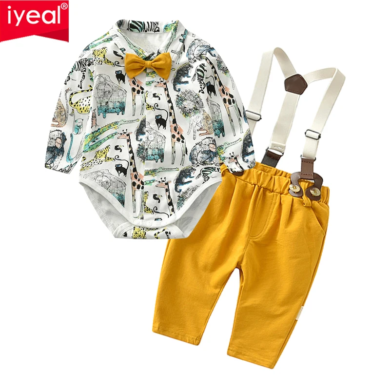 IYEAL Baby Boy Gentleman Clothes Set Autumn Suit For Toddler Kid Formal Party Bow Bodysuit Set 0-24 M Infant Boy Clothing 2PCS
IYEAL Baby Boy Gentleman Clothes Set Autumn Suit For Toddler Kid Formal Party Bow Bodysuit Set 0-24 M Infant Boy Clothing 2PCS