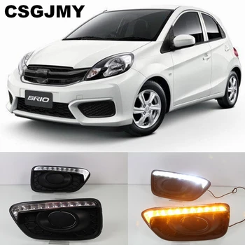 CSGJMY DRL For Honda Brio 2016 2017 Car 12V LED Daytime Running Light Fog Lamp cover daylight Waterproof ABS With Turn Signal
CSGJMY DRL For Honda Brio 2016 2017 Car 12V LED Daytime Running Light Fog Lamp cover daylight Waterproof ABS With Turn Signal