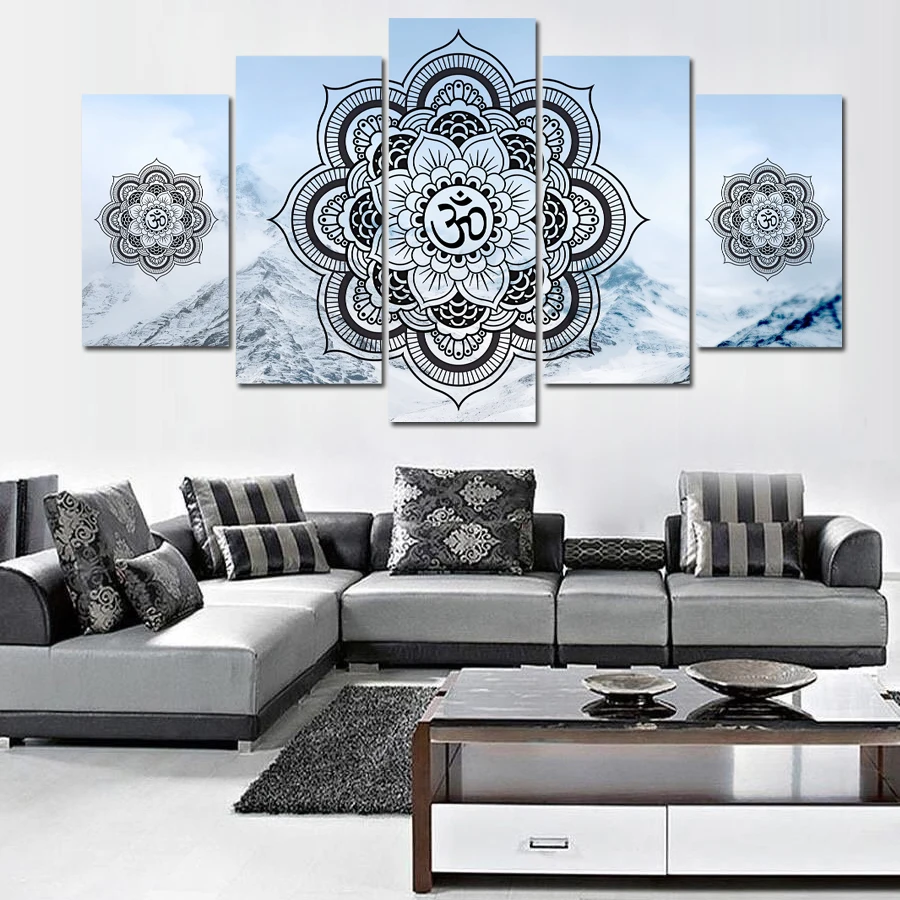 5 Piece Printed canvas painting HD OM buddha Mandala home decor print poster framework wall art
5 Piece Printed canvas painting HD OM buddha Mandala home decor print poster framework wall art
