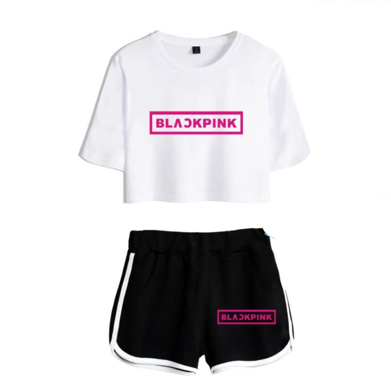 Korean Fashion K POP KPOP Blackpink Letter Print Short Sleeve Crop Top and Shorts Sexy Two Piece Set Women Suits Casual Outfit
Korean Fashion K POP KPOP Blackpink Letter Print Short Sleeve Crop Top and Shorts Sexy Two Piece Set Women Suits Casual Outfit