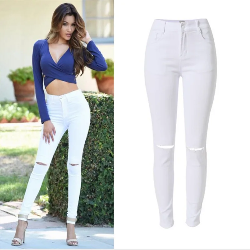 female white jeans