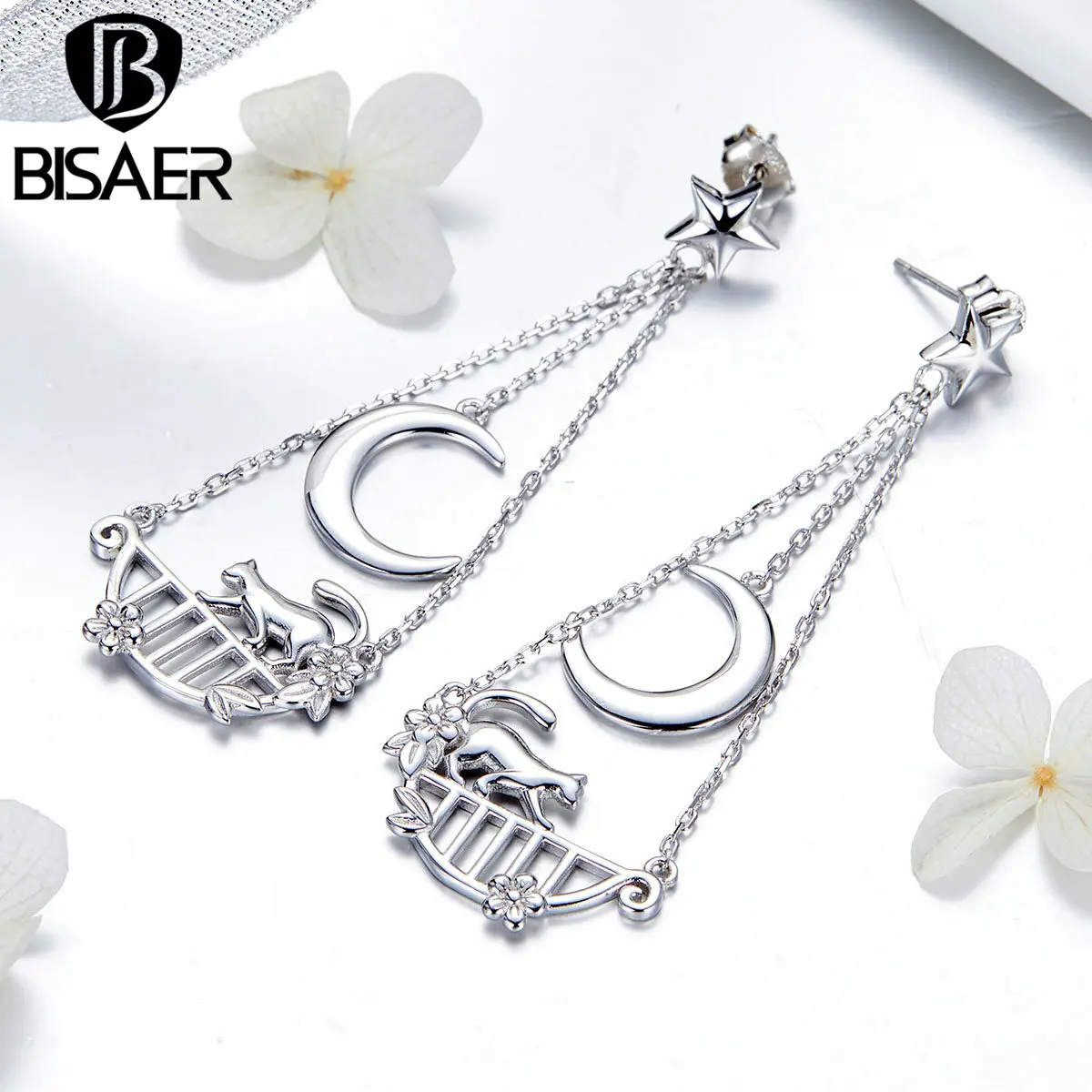 2019 New Design Night Moon Cat on the Balcony Long Trangle Drop Earrings for Women Fashion Wedding Jewelry Girl Gifts GSE189
2019 New Design Night Moon Cat on the Balcony Long Trangle Drop Earrings for Women Fashion Wedding Jewelry Girl Gifts GSE189