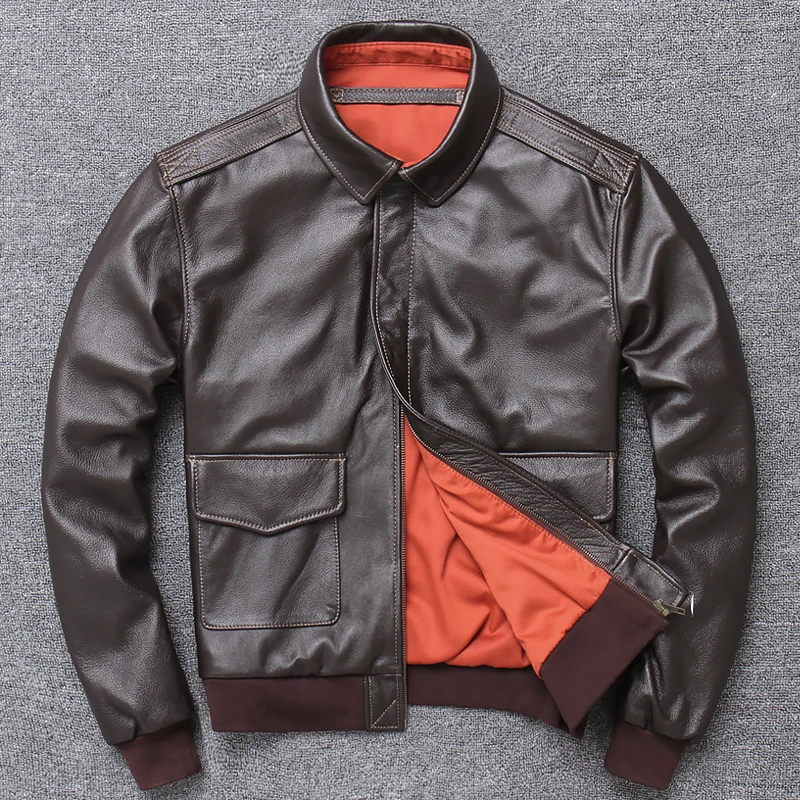 Free shipping,casual men genuine Leather jacket,A2 style Bomber pilot jacket.mens cowhide coat.plus size.wholesales.quality
Free shipping,casual men genuine Leather jacket,A2 style Bomber pilot jacket.mens cowhide coat.plus size.wholesales.quality