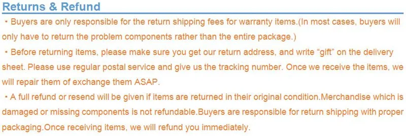 6return & refund