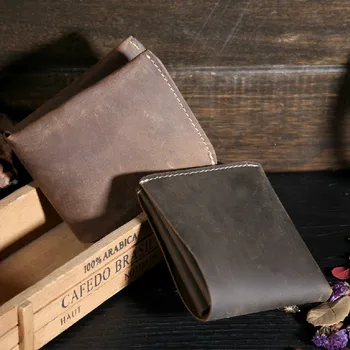 New Men Wallets Vintage Designer Purse Man Card purse Mens Crazy horse Leather Wallet
New Men Wallets Vintage Designer Purse Man Card purse Mens Crazy horse Leather Wallet