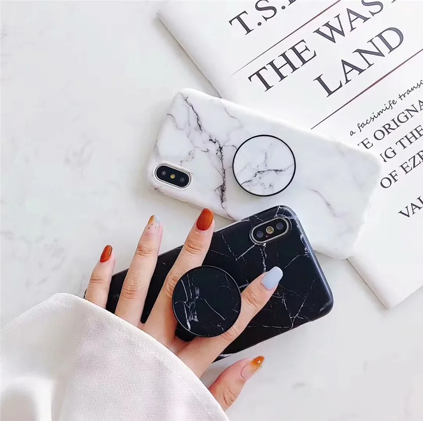 For Iphone 8 7 Plus X 6 S Plus Case Fashion Grip Stand Holder Silicone Soft Phone Case For XS XSMAX XR Back Cover Marble Case
For Iphone 8 7 Plus X 6 S Plus Case Fashion Grip Stand Holder Silicone Soft Phone Case For XS XSMAX XR Back Cover Marble Case