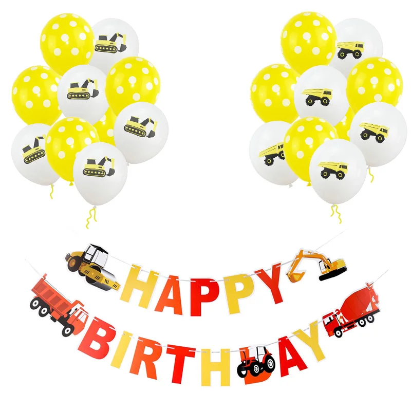 Construction Party Vehicle Happy Birthday Banner Excavator Truck Garland Latex Balloon Kids Cars Birthday Party Decorations
Construction Party Vehicle Happy Birthday Banner Excavator Truck Garland Latex Balloon Kids Cars Birthday Party Decorations
