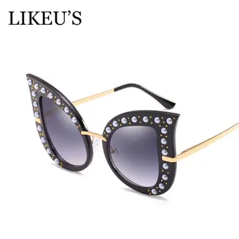 LIKEU'S Women Oversized Cat eye Sunglasses Women Diamond New Fashion Brand Designer Big Frame Ladies Female Sun Glasses Retro
LIKEU'S Women Oversized Cat eye Sunglasses Women Diamond New Fashion Brand Designer Big Frame Ladies Female Sun Glasses Retro