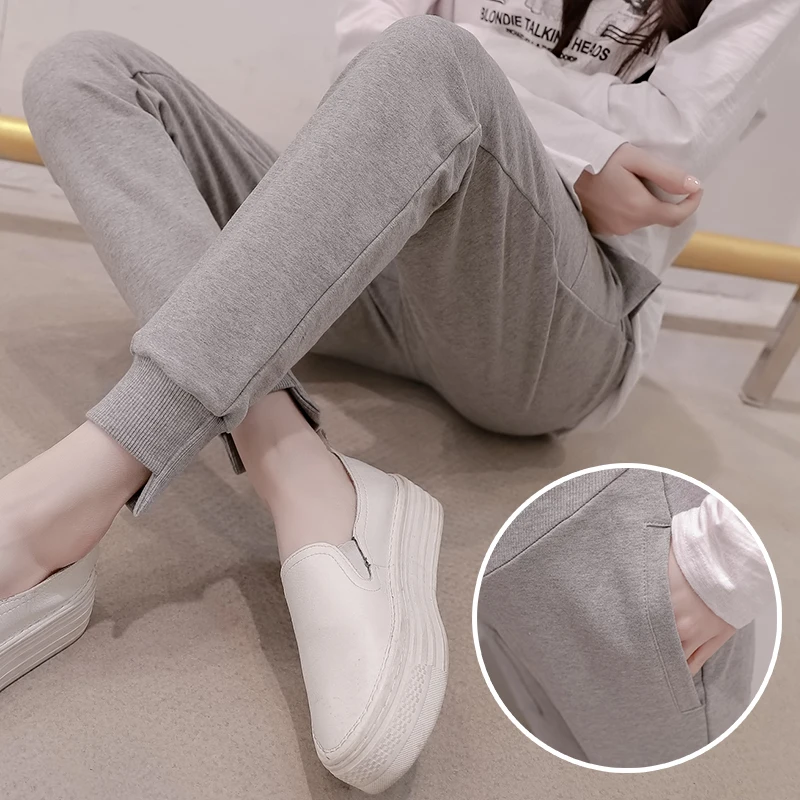 2019 Winter Slim Hem High-low Pregnant Women Belly Trousers Black/grey Casual Maternitry Cotton Pants Pregnancy Harem Pants Cute
2019 Winter Slim Hem High-low Pregnant Women Belly Trousers Black/grey Casual Maternitry Cotton Pants Pregnancy Harem Pants Cute