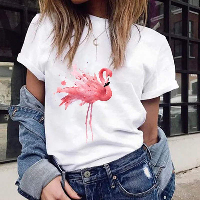 Fashion Flamingos T-shirts Women Summer Kawaii Tees Short Sleeve Tops Harajuku T Shirts Female Sexy Girl Clothing Pink
Fashion Flamingos T-shirts Women Summer Kawaii Tees Short Sleeve Tops Harajuku T Shirts Female Sexy Girl Clothing Pink