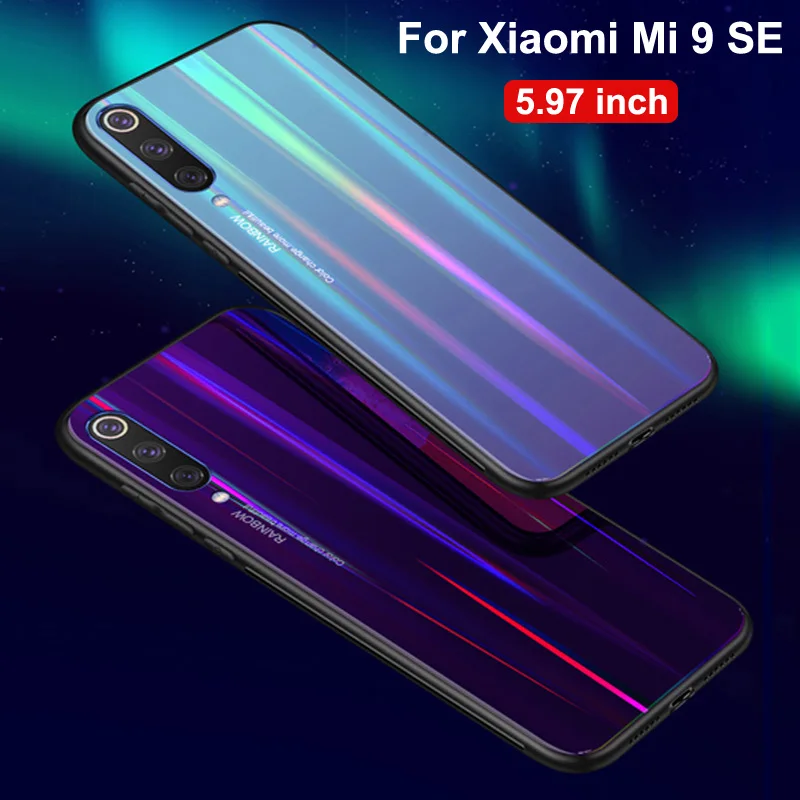 Phone Case For Xiaomi Mi 9 SE Gradient Color Laser Aurora Anti-Scratch Tempered Glass Back Cover For Xiaomi Mi 9SE Cases shell
Phone Case For Xiaomi Mi 9 SE Gradient Color Laser Aurora Anti-Scratch Tempered Glass Back Cover For Xiaomi Mi 9SE Cases shell