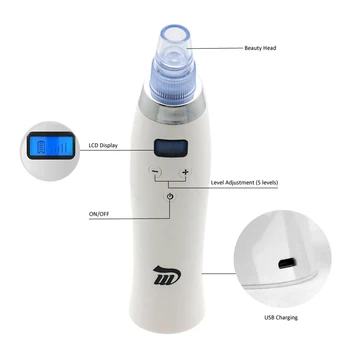 4 Tips Vacuum Blackhead Remover Acne Pimple Removal Comedo Suction Face Pore Clean Diamond Peeling Dermabrasion Machine With LCD
4 Tips Vacuum Blackhead Remover Acne Pimple Removal Comedo Suction Face Pore Clean Diamond Peeling Dermabrasion Machine With LCD
