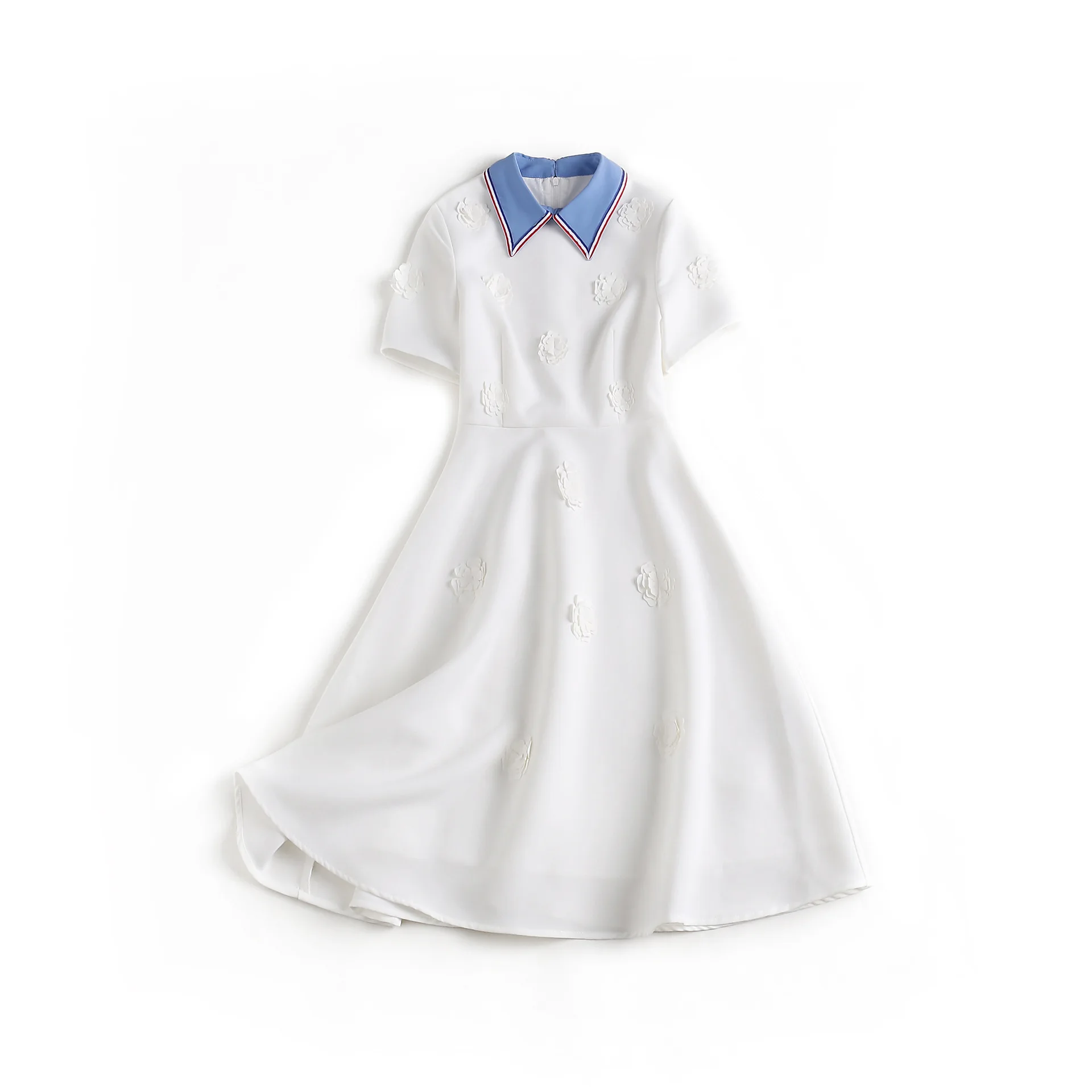 2019 spring and summer new star with the same paragraph collar collar color three-dimensional flower dress female
2019 spring and summer new star with the same paragraph collar collar color three-dimensional flower dress female
