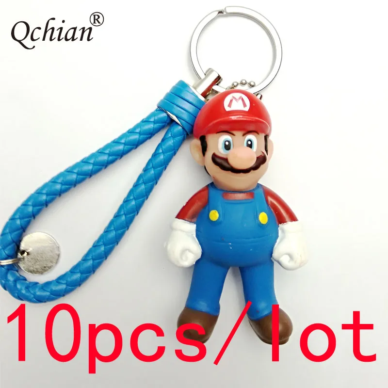 10pcs/lot Super Mary Leather Rope Car Key Backpack Decorative Pendant Keychain Beautiful Gift for Children Super Mario Keychain
10pcs/lot Super Mary Leather Rope Car Key Backpack Decorative Pendant Keychain Beautiful Gift for Children Super Mario Keychain
