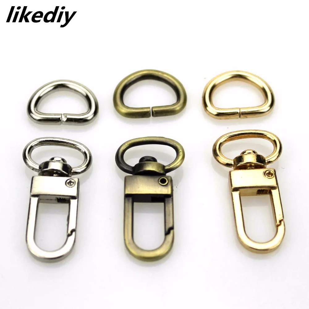 3 sets/lot Inner diameter 12 mm Bronze Golden Silver bag parts & accessories luggage bag buckle snap hook lobster clasp+D ring
3 sets/lot Inner diameter 12 mm Bronze Golden Silver bag parts & accessories luggage bag buckle snap hook lobster clasp+D ring