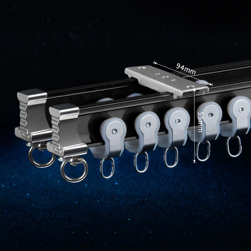 Aluminum Alloy Tracks And Seal Silent Curtain Tracks Fashionable Black Curtain Accessories Rails For Curve Window
Aluminum Alloy Tracks And Seal Silent Curtain Tracks Fashionable Black Curtain Accessories Rails For Curve Window