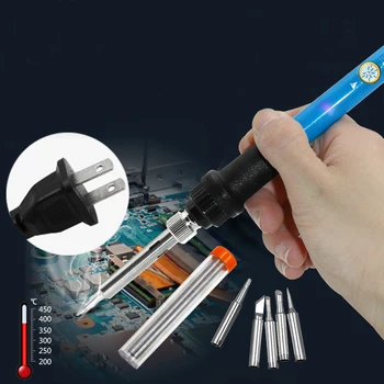 7pcs/set 60W Electric Adjustable Temperature Soldering Iron Welding Gun Heat Pencil Kit Electric Soldering Irons
7pcs/set 60W Electric Adjustable Temperature Soldering Iron Welding Gun Heat Pencil Kit Electric Soldering Irons