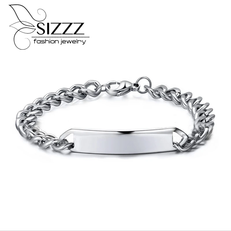 Promotion stainless steel ID bracelets bangles for men and women never fade high quality
Promotion stainless steel ID bracelets bangles for men and women never fade high quality