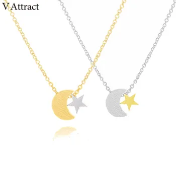 V Attract 10 pcs Handmade Small Star Necklace Best freind Gift Jewellery Stainless Steel Crescent Moon Pendant Bijoux Femme
V Attract 10 pcs Handmade Small Star Necklace Best freind Gift Jewellery Stainless Steel Crescent Moon Pendant Bijoux Femme