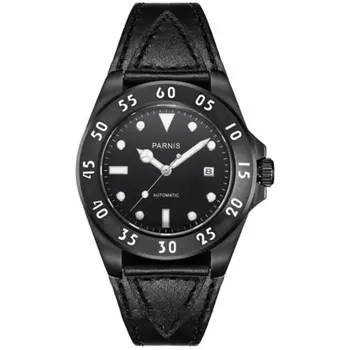 43mm Parnis black dial PVd case luminous marks Sapphire Glass date white numbers miyota automatic movement Men's business Watch
43mm Parnis black dial PVd case luminous marks Sapphire Glass date white numbers miyota automatic movement Men's business Watch