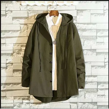 Spring Autumn Casual Mens Long Jacket Trench Coats Men Fashion Hooded Solid Windbreaker Long Trench Jackets Men Big Size 4XL 5XL
Spring Autumn Casual Mens Long Jacket Trench Coats Men Fashion Hooded Solid Windbreaker Long Trench Jackets Men Big Size 4XL 5XL