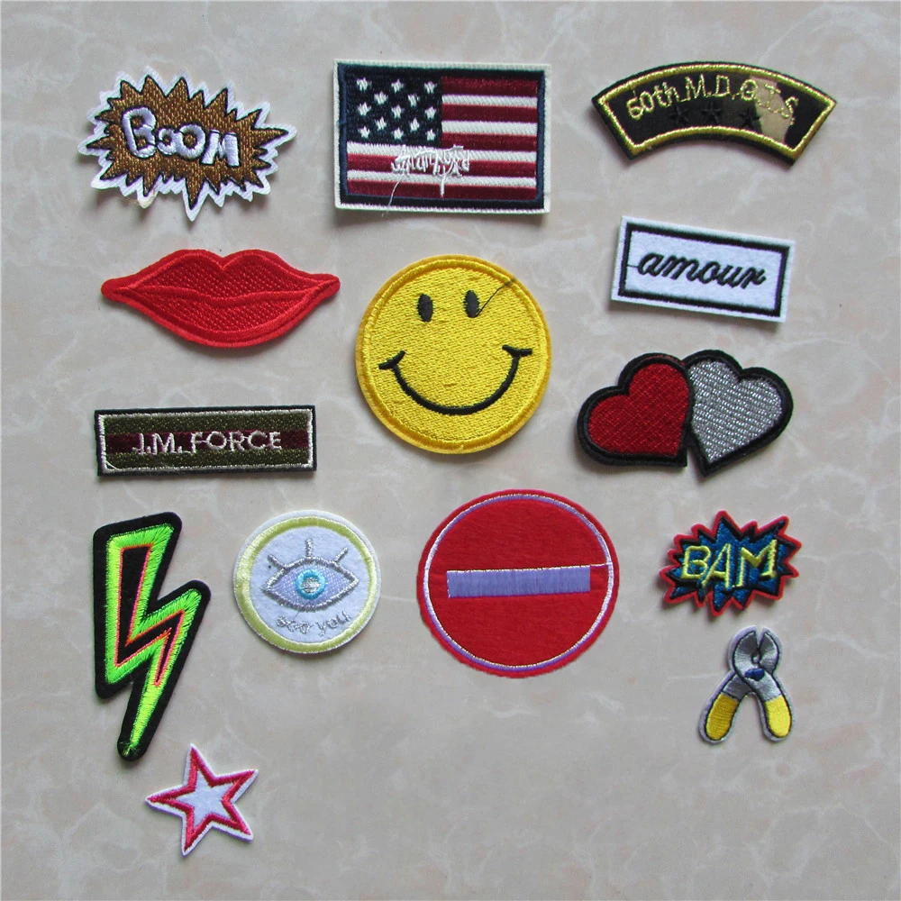 hot sell different fashion high quality mixture patches stripes hot melt adhesive applique embroidery DIY clothing accessory
hot sell different fashion high quality mixture patches stripes hot melt adhesive applique embroidery DIY clothing accessory