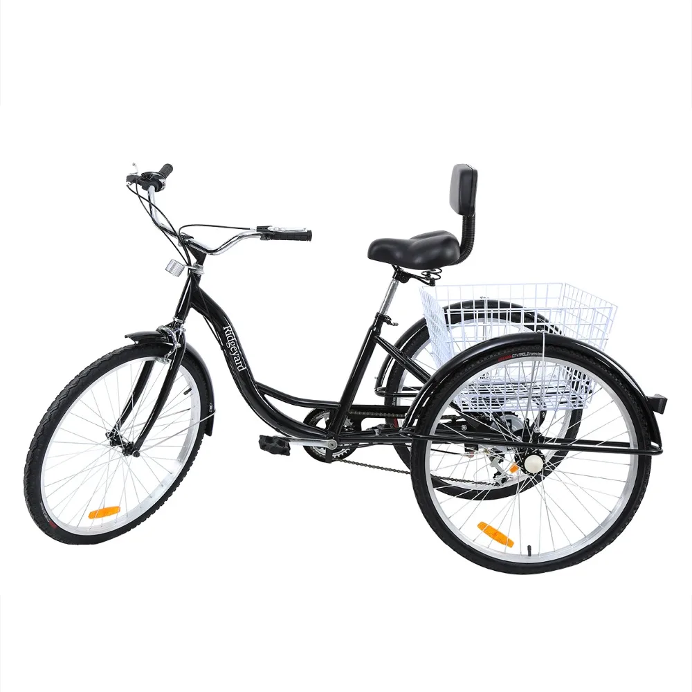 7 Speed 26 inch 3 Wheel Adult Bicycle Tricycle Trike Cruise Bike Black with Basket
7 Speed 26 inch 3 Wheel Adult Bicycle Tricycle Trike Cruise Bike Black with Basket