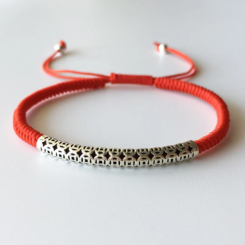 925 Sterling Thai Silver Lucky Red Rope Friendship Bracelet Handmade Bangle Jewelry
925 Sterling Thai Silver Lucky Red Rope Friendship Bracelet Handmade Bangle Jewelry