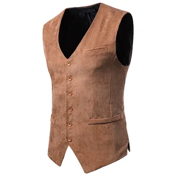 2018 Mens Classic Corduroy Vest Casual Slim Fit Suit Vests Single Breasted Sleeveless Waistcoat Homme Business Colete Masculino
2018 Mens Classic Corduroy Vest Casual Slim Fit Suit Vests Single Breasted Sleeveless Waistcoat Homme Business Colete Masculino