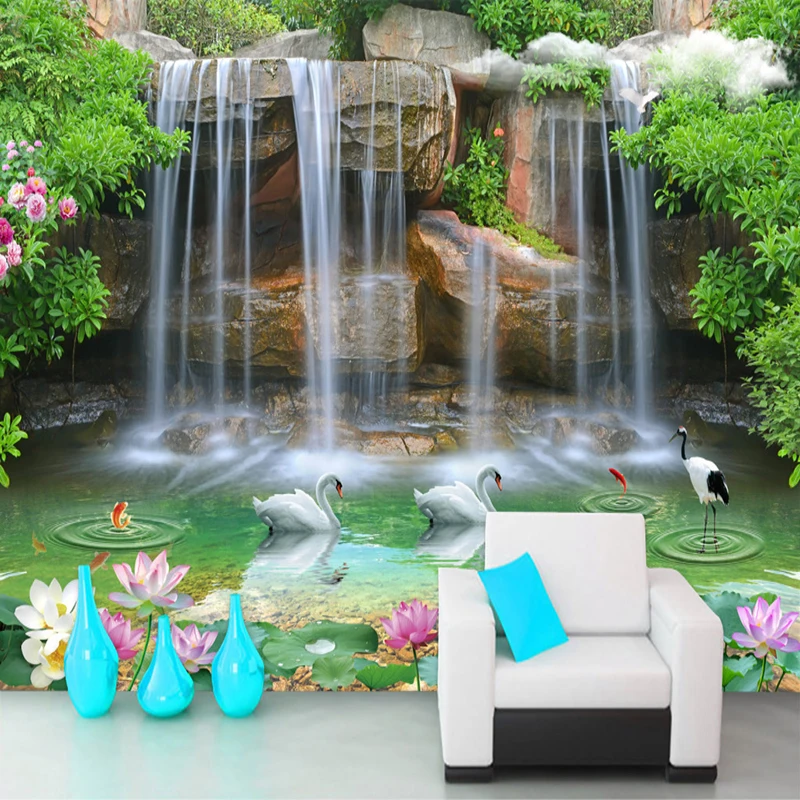 Custom Photo Wall Paper 3D Stereoscopic Waterfall Landscape Painting Living Room Sofa TV Background Wallpaper For Bedroom Walls
Custom Photo Wall Paper 3D Stereoscopic Waterfall Landscape Painting Living Room Sofa TV Background Wallpaper For Bedroom Walls