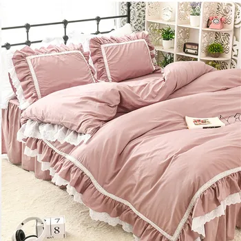 Free shipping cotton Korean princess ruffles bedding set twin full queen king size lace embroidery постельное белье с рюшами YYX
Free shipping cotton Korean princess ruffles bedding set twin full queen king size lace embroidery постельное белье с рюшами YYX
