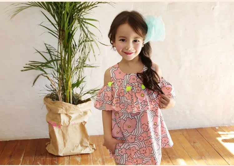 2016 Summer princess dresses Korean style holiday birthday party floral sundress baby children girl kids clothing aged2-10Y 2016 Summer princess dresses Korean style holiday birthday party floral sundress baby children girl kids clothing aged2-10Y<br><br>Aliexpress