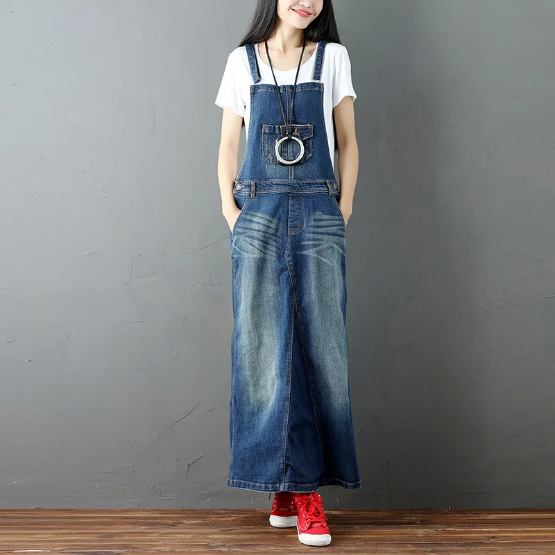 2019 Summer Autumn Women Denim Dress Sundress Sarafan Overalls Dress Vintage Blue Casual Loose Suspender Female Jeans Dress
2019 Summer Autumn Women Denim Dress Sundress Sarafan Overalls Dress Vintage Blue Casual Loose Suspender Female Jeans Dress