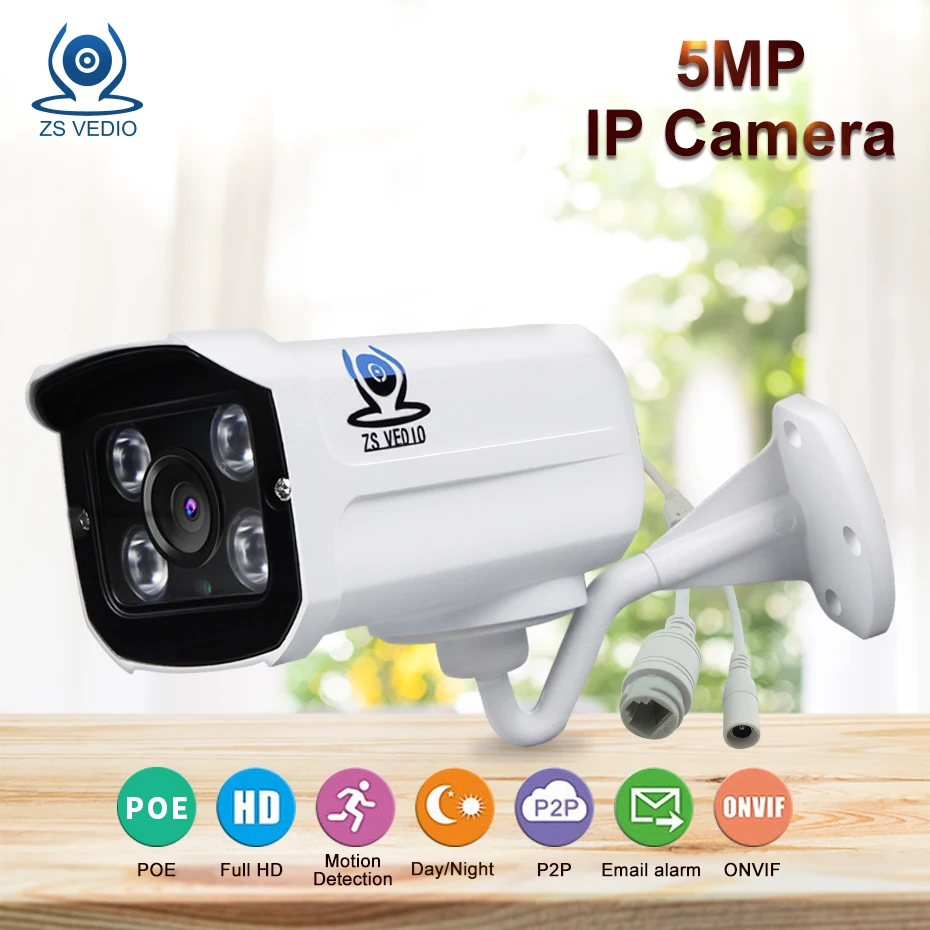 ZSVEDIO IP Cameras NVR 5MP IP Camera Alarm System H.265 POE CCTV Camera IP Cameras POE Waterproof HD Bullet Alarm System Webcam
ZSVEDIO IP Cameras NVR 5MP IP Camera Alarm System H.265 POE CCTV Camera IP Cameras POE Waterproof HD Bullet Alarm System Webcam
