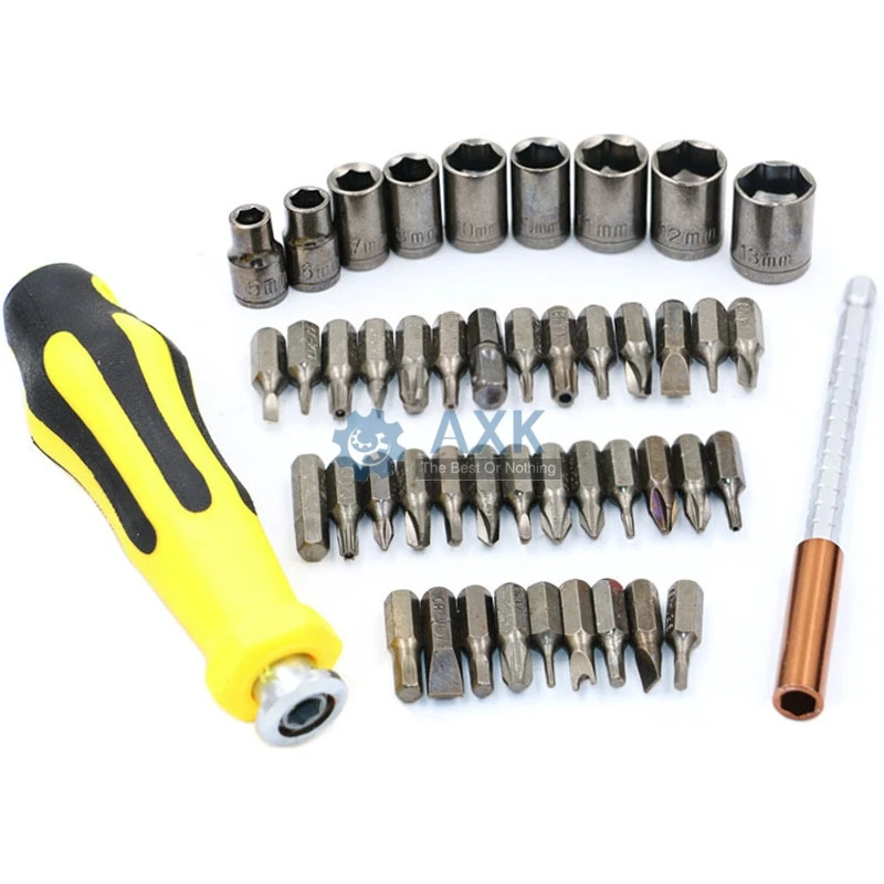 47Pcs Multi-functional Ratchet Wrench Bit 1/4"Screw Driver Socket Set Adjustable Screwdriver Kit Repair Hand Tool Set
47Pcs Multi-functional Ratchet Wrench Bit 1/4"Screw Driver Socket Set Adjustable Screwdriver Kit Repair Hand Tool Set