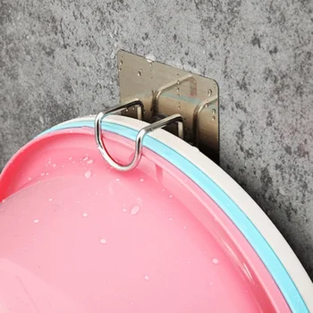 Wall Mounted Door Sticky Hanger Holder Stainless Steel Strong Adhesive Hook Kitchen Bathroom Creative Wash Basin Holder Estante
Wall Mounted Door Sticky Hanger Holder Stainless Steel Strong Adhesive Hook Kitchen Bathroom Creative Wash Basin Holder Estante