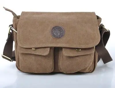 Vintage Men's Brown Retro Canvas Leather Two Pocket Shoulder Messenger Travel Bag Casual Bag
Vintage Men's Brown Retro Canvas Leather Two Pocket Shoulder Messenger Travel Bag Casual Bag