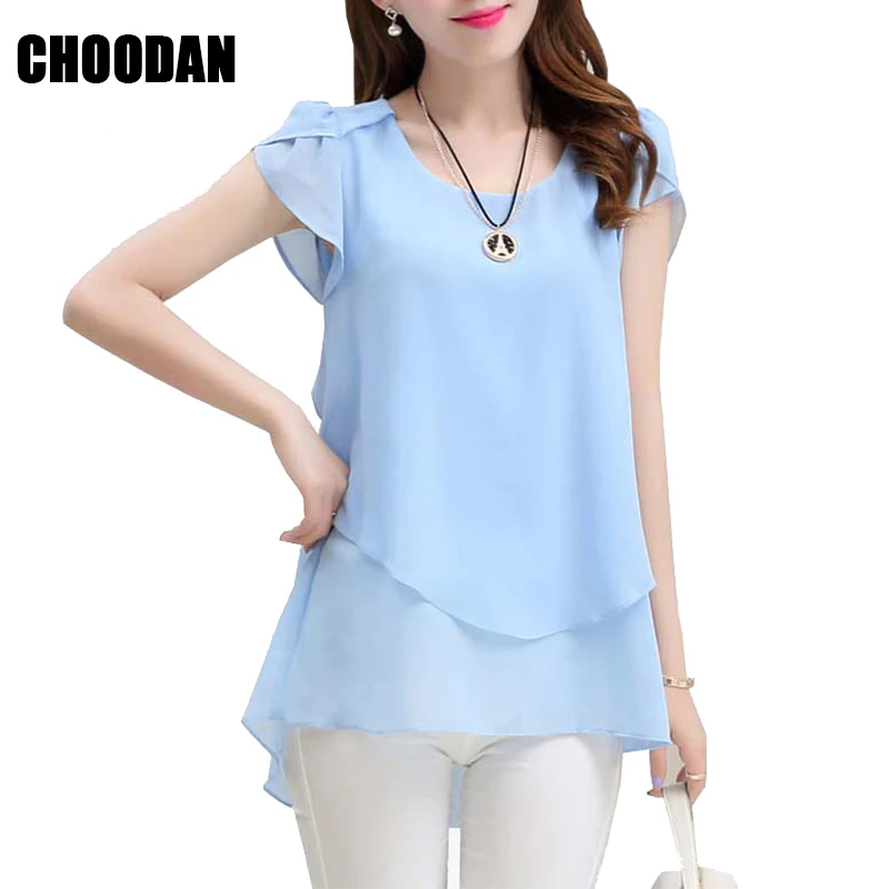 Chiffon Blouse Summer 2018 New Fashion Korean Style O-neck Loose Shirt Women Tops 2017 Short Sleeve Plus Size Female Clothing
Chiffon Blouse Summer 2018 New Fashion Korean Style O-neck Loose Shirt Women Tops 2017 Short Sleeve Plus Size Female Clothing