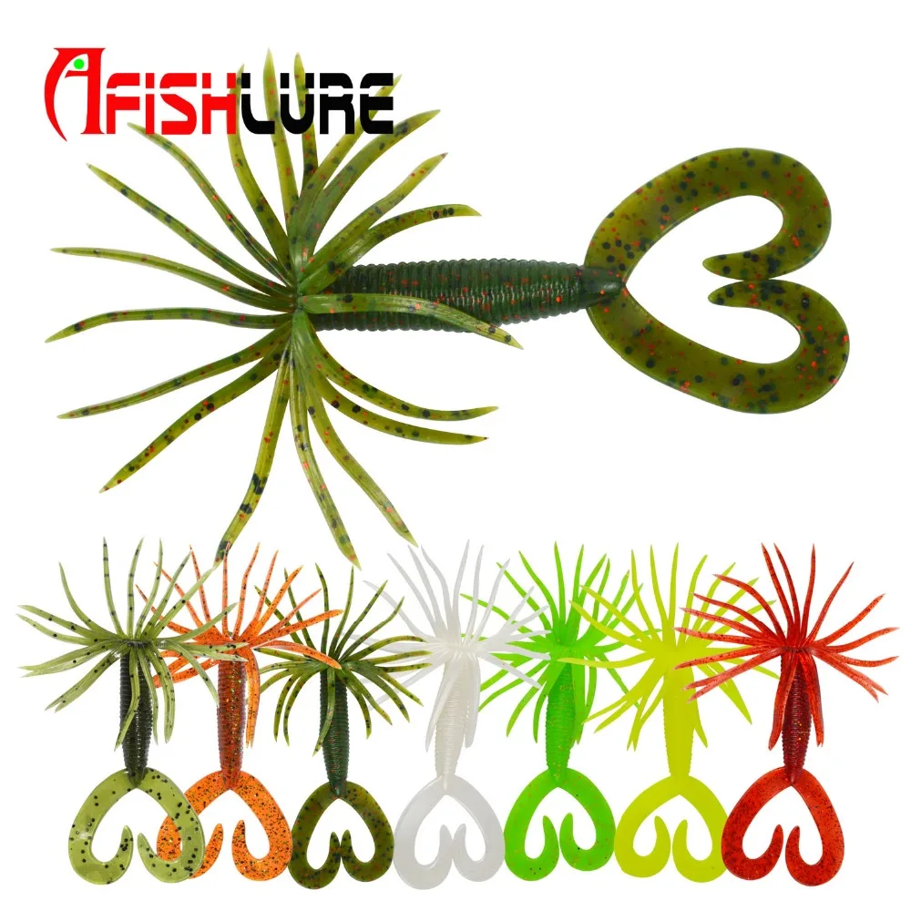 7 Style Soft Fishing Lure 5.4g 104mm Double Tail Worm Beard Bait Shad Worm Swimbaits Jig Head Fishing Lures for Fishing
7 Style Soft Fishing Lure 5.4g 104mm Double Tail Worm Beard Bait Shad Worm Swimbaits Jig Head Fishing Lures for Fishing