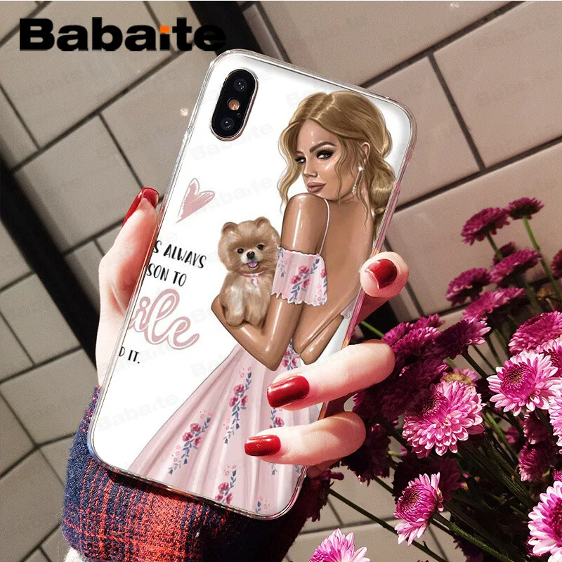 Babaite VOGUE Princess Christmas Girl TPU Soft Phone Accessories Phone Case for iPhone 7 8 6 6S Plus X XS MAX 5 5S SE XR Cover
