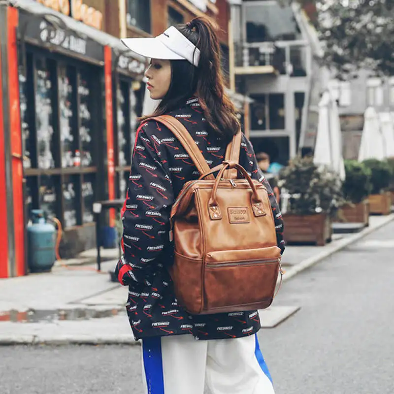 Women Fashion PU Leather Female Backpack Bag Korean Multifunction School Bag Teenage Girls Large Capacity Waterproof Backpacks
Women Fashion PU Leather Female Backpack Bag Korean Multifunction School Bag Teenage Girls Large Capacity Waterproof Backpacks
